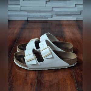Birkenstock Arizona sandals Off White leather, EU 39 W 8